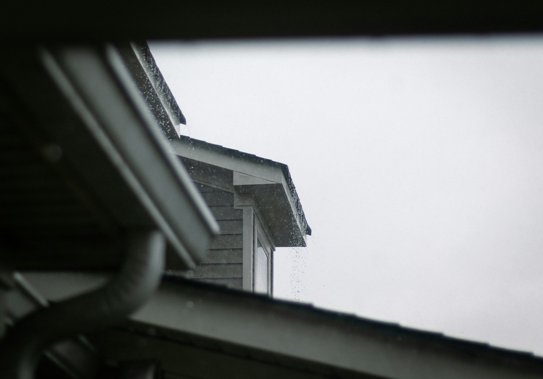 Rain gutters — illustrative stock photo